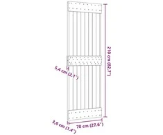 Lygios durys NARVIK 70x210 cm