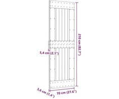 Lygios durys NARVIK 70x210 cm