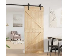 Duris NARVIK Natūrali 90 x 210 cm Kietos pušies medžio durys