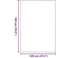 Durų kilimėlis Juoda 120 x 180 cm 100% poliamidas