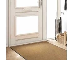 Durų kilimėlis Kremas ir juoda 120 x 250 cm Poliamidas ir PVC