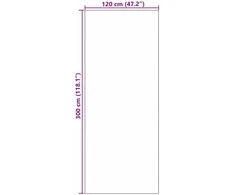 Durų kilimėlis Kita Antracito ir juoda 120 x 300 cm