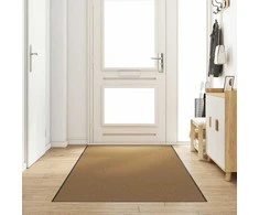 Durų kilimėlis Kremas ir juoda 120 x 400 cm Poliamidas ir PVC