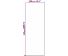 Durų kilimėlis Kita Antracito ir juoda 120 x 350 cm
