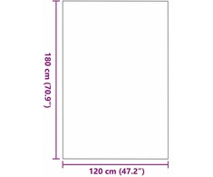 Durų kilimėlis Bežinė ir juoda 120 x 180 cm 100% poliamidas