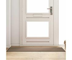 Durų kilimėlis Bežinė ir juoda 60 x 180 cm 100% poliamidas