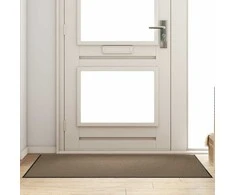 Durų kilimėlis Bežinė ir juoda 90 x 150 cm 100% poliamidas