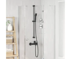 Dušo galvutės rinkinys Juoda 150 cm Nerūdijantis plienas