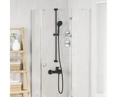 Dušo galvutės rinkinys Juoda 150 cm Nerūdijantis plienas