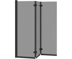 Dušo kabineto uždanga Juoda 130 x 138 cm