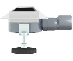 Dušo nuotekų stiklinis dangtelis su 360° sifonu Juoda 70 cm