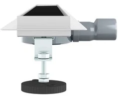 Dušo nuotekų stiklinis dangtelis su 360° sifonu Juoda 100 cm