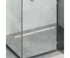 Dušo nutekėjimas su linijiniu dizainu Sidabro 90 cm