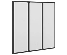 Dušo sienelė Juodas 120 x 2 x 117 cm Aliuminis ir PP