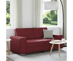 Dvivietė sofa Vyno raudona 180 cm Dirbtinė oda