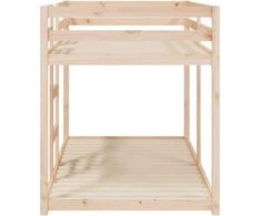 Dviaukštė lova be čiužinio, 90x190cm, pušies medienos masyvas