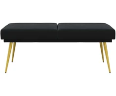 Dviejų sluoksnių suolas Juoda 120 x 45 x 46 cm Aksomas