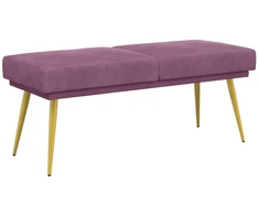 Dviejų sluoksnių suolas Violetinė 120 x 45 x 46 cm Aksomas