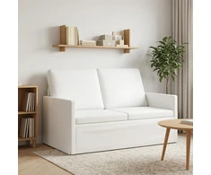 Dviejų vietų sofa Balta 130 x 81 x 82 cm Audinys