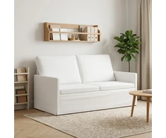 Dviejų vietų sofa Balta 150 x 81 x 82 cm Audinys