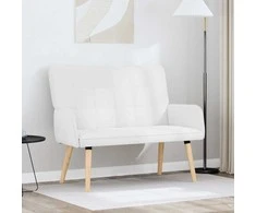 Dviejų vietų sofa Baltas 115 x 61 x 87 cm audinys
