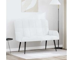 Dviejų vietų sofa Baltas 115 x 61 x 87 cm audinys
