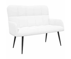 Dviejų vietų sofa Baltas 115 x 61 x 87 cm audinys