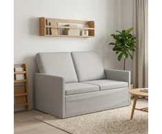 Dviejų vietų sofa Debesų pilka 130 x 81 x 82 cm Audinys