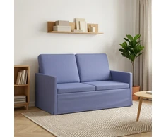 Dviejų vietų sofa Džinsinės mėlynos 130 x 81 x 82 cm Audinys