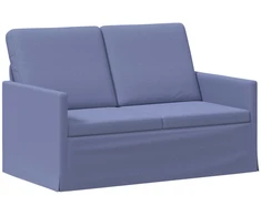 Dviejų vietų sofa Džinsinės mėlynos 130 x 81 x 82 cm Audinys