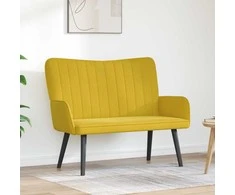 Dviejų vietų sofa Geltona 115 x 61 x 87 cm Aksomas