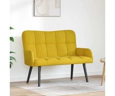 Dviejų vietų sofa Geltona 115 x 61 x 87 cm Aksomas