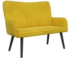 Dviejų vietų sofa Geltona 115 x 61 x 87 cm Aksomas