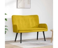 Dviejų vietų sofa Geltona 115 x 61 x 87 cm Aksomas