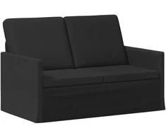 Dviejų vietų sofa Juoda 130 x 81 x 82 cm Audinys