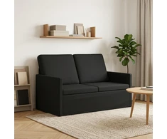 Dviejų vietų sofa Juoda 130 x 81 x 82 cm Audinys
