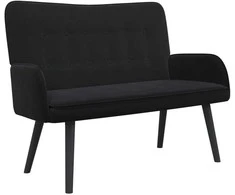 Dviejų vietų sofa Juodas 115 x 61 x 87 cm Aksomas