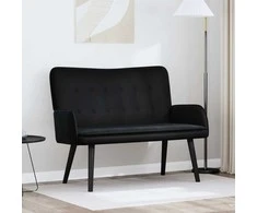 Dviejų vietų sofa Juodas 115 x 61 x 87 cm Aksomas