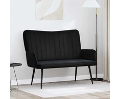 Dviejų vietų sofa Juodas 115 x 61 x 87 cm Aksomas