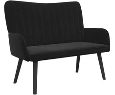 Dviejų vietų sofa Juodas 115 x 61 x 87 cm Aksomas