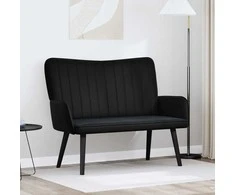 Dviejų vietų sofa Juodas 115 x 61 x 87 cm Aksomas