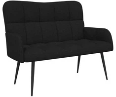 Dviejų vietų sofa Juodas 115 x 61 x 87 cm audinys
