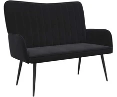 Dviejų vietų sofa Juodas 115 x 61 x 87 cm Aksomas