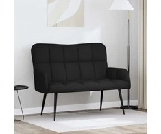 Dviejų vietų sofa Juodas 115 x 61 x 87 cm audinys