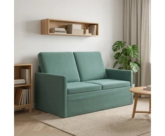 Dviejų vietų sofa Jūrinė žalia 130 x 81 x 82 cm Aksomas