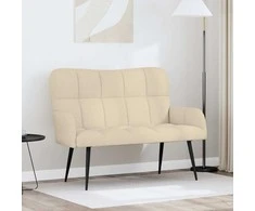 Dviejų vietų sofa Kreminė 115 x 61 x 87 cm audinys