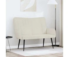 Dviejų vietų sofa Kreminė 115 x 61 x 87 cm Aksomas