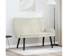 Dviejų vietų sofa Kreminė 115 x 61 x 87 cm Aksomas