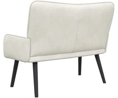 Dvitaškė sofa Kreminė 115 x 61 x 87 cm Aksomas