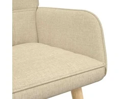 Dvitaškė sofa Kreminė 115 x 61 x 87 cm Audinys